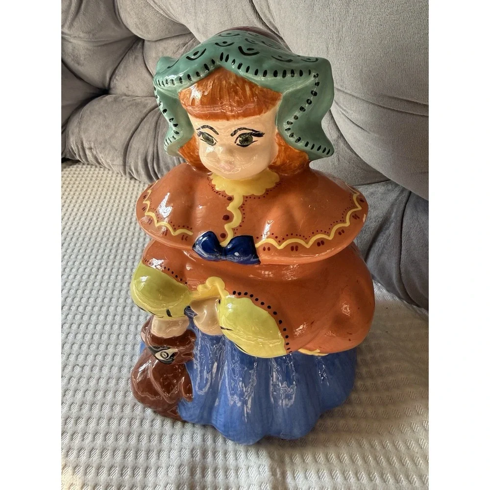 Vintage Regal China Goldilocks Cookie Jar 5480 Rare Auburn Red Hair 1950s Signed